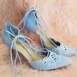 Baby blue high heels